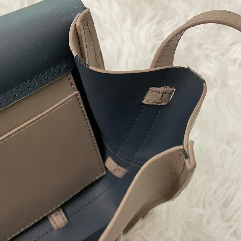 Zac Posen Eartha Iconic Saddle Shoulder/ Crossbody Bag - Beige sz small - Picture 12 of 16